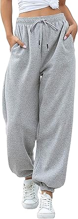Women's Gray Casual Drawstring Sweatpants