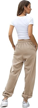 Women's Kaki Casual Drawstring Sweatpants
