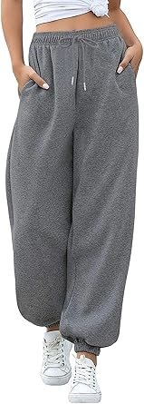 Women's Dark Gray Casual Drawstring Sweatpants