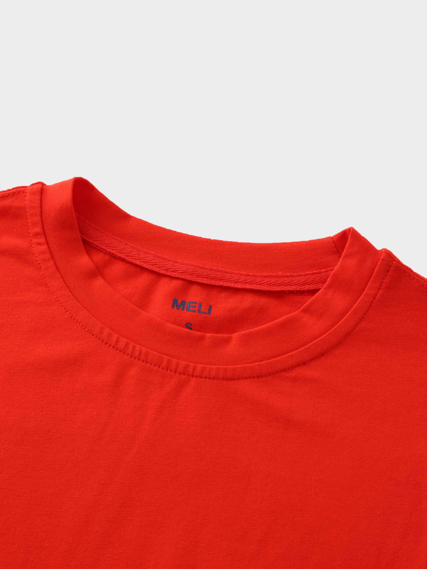 Oversized Rounded Hem T-Shirt-Orange