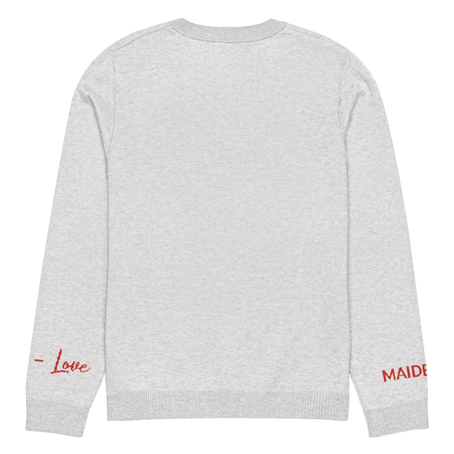 Heart - Knitted crew neck sweater BLEACH